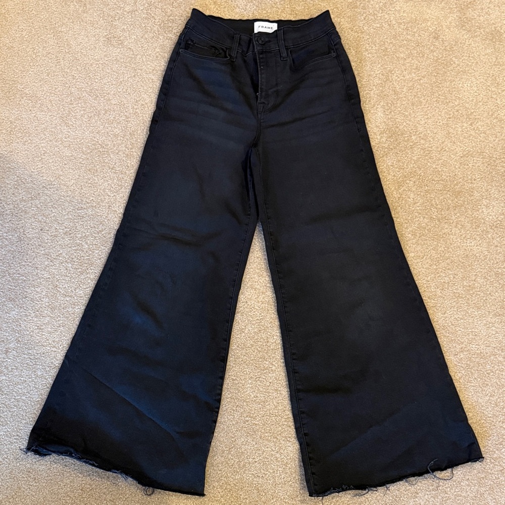 Frame Le Crop Palazzo Jeans washed black 25